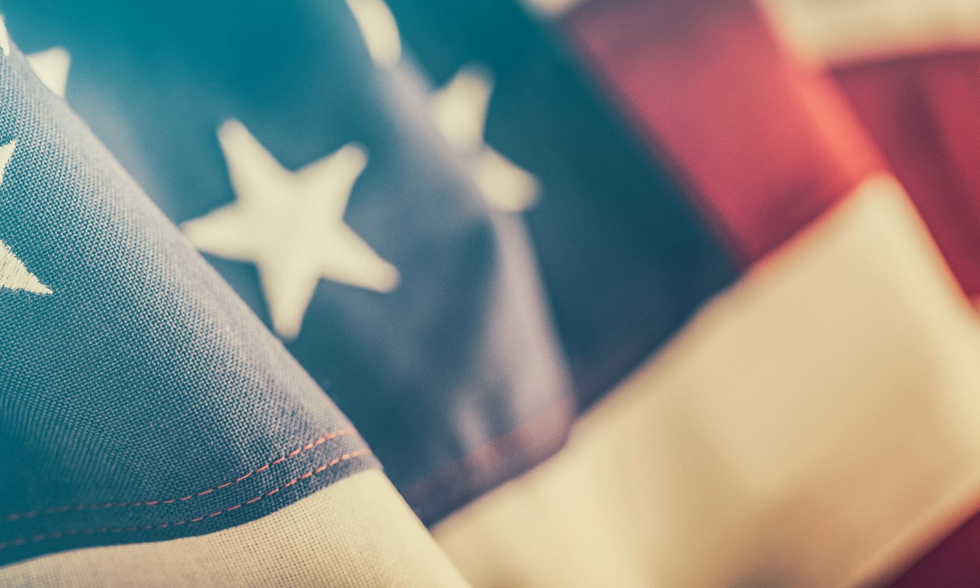 American flag close up