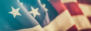 American flag close up
